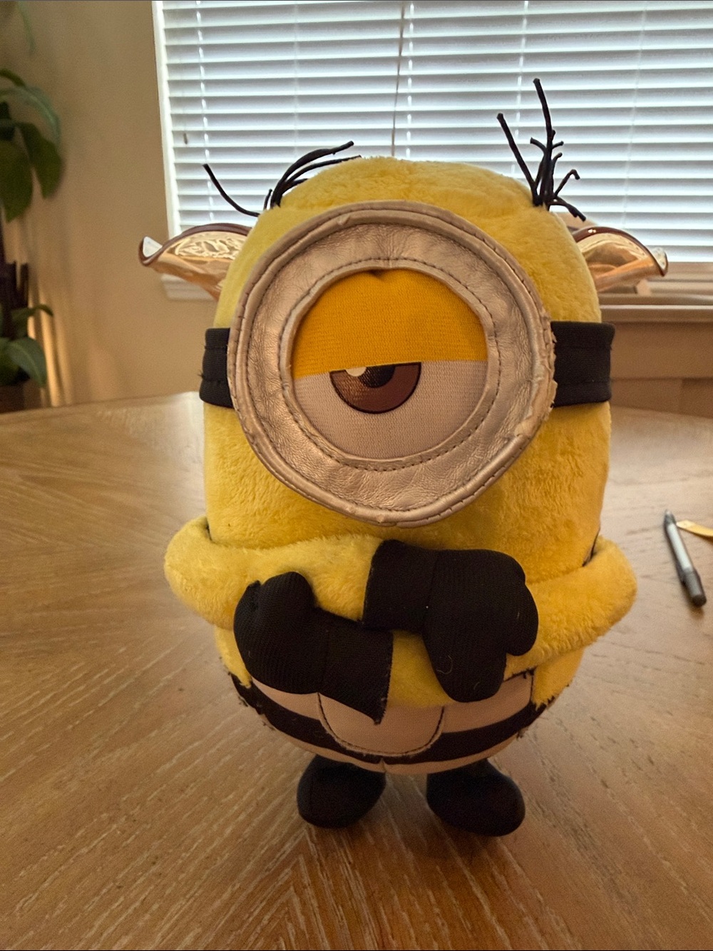 Yellow One-Eyed Minion Kids Costume Plush Accessory